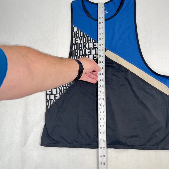 Oakley Swift Tank Top Hydrolix Woman's Large 532249 Imperial Blue All Over Logo - Picture 9 of 16